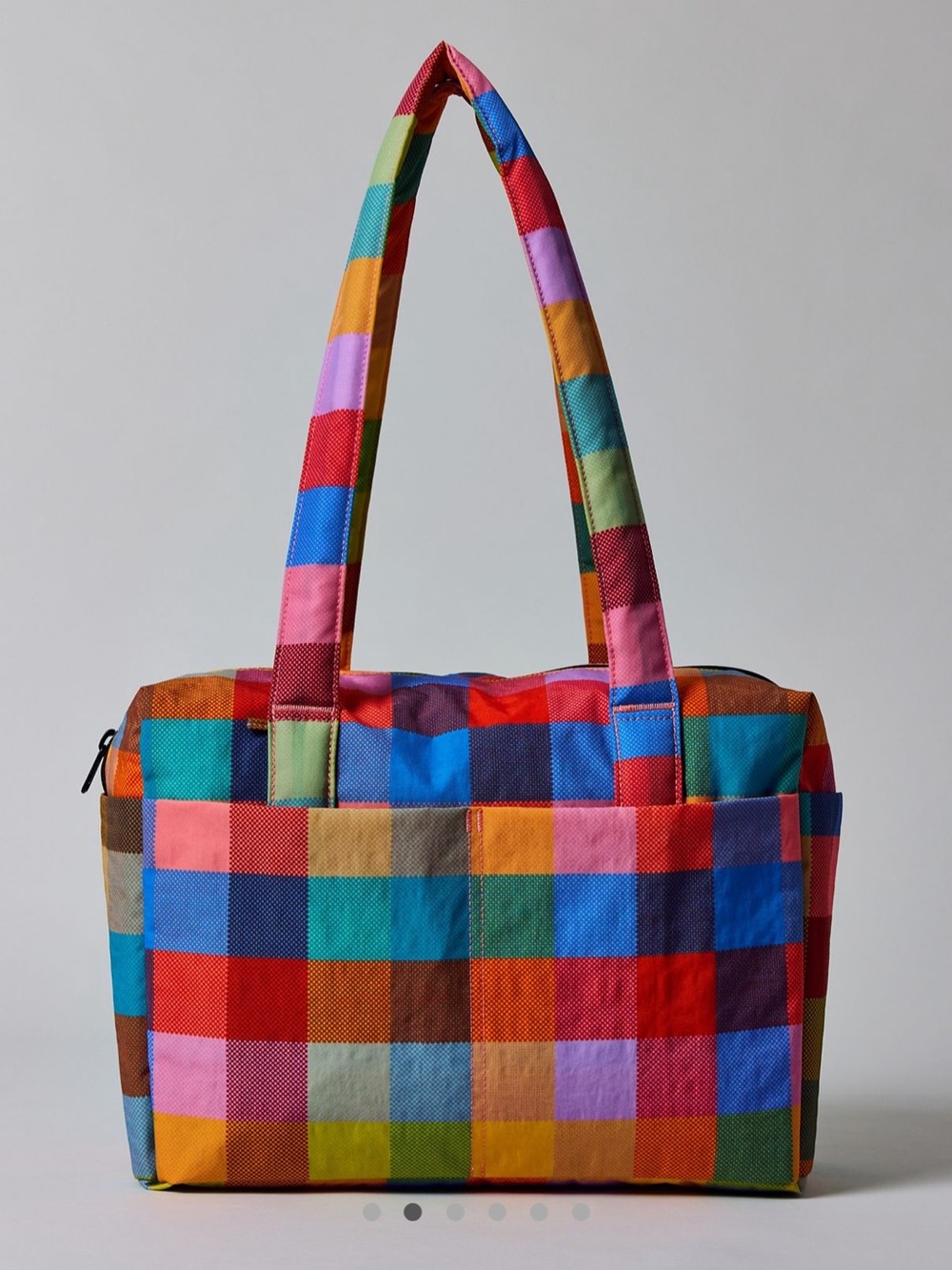BAGGU UO Exclusive Madras Patterned Everyday Cloud Bag